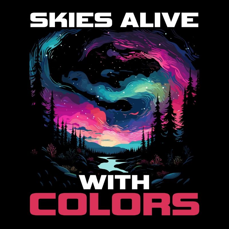 Aurora Borealis Dark Sky Nature Light Display