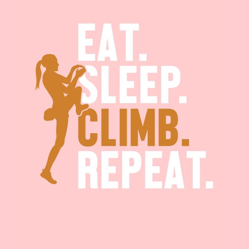 Manger, dormir, grimper, répéter, bloc, escalade de vitesse