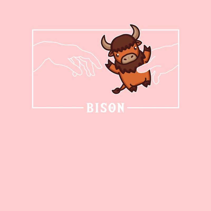 Michelangelo Erschaffung von Adam Bison Büffel