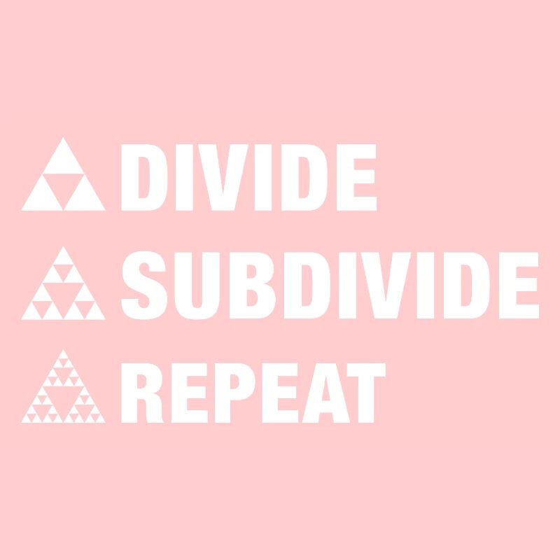 triangle fractal geometry divide subdivide repeat