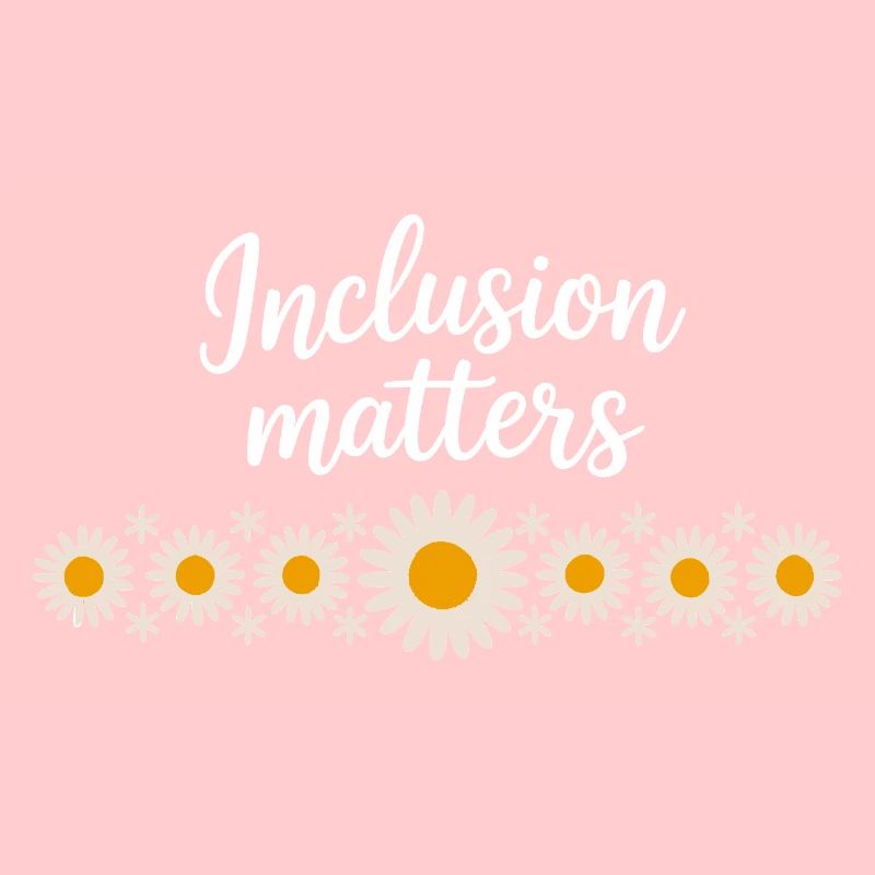 L’inclusion est importante avec un collier de fleurs