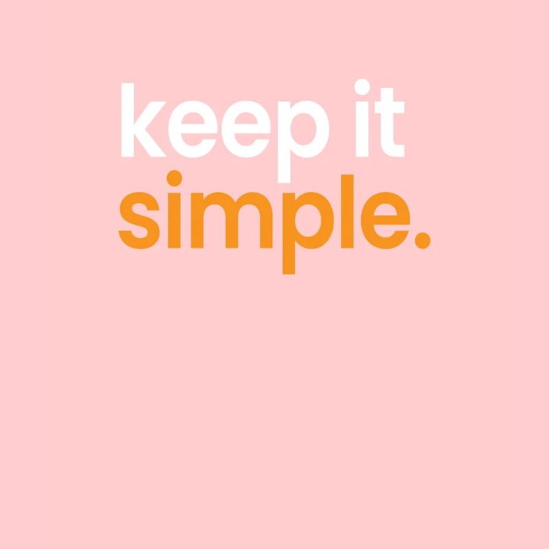Keep It Simple Minimalismus Minimalist Einfach