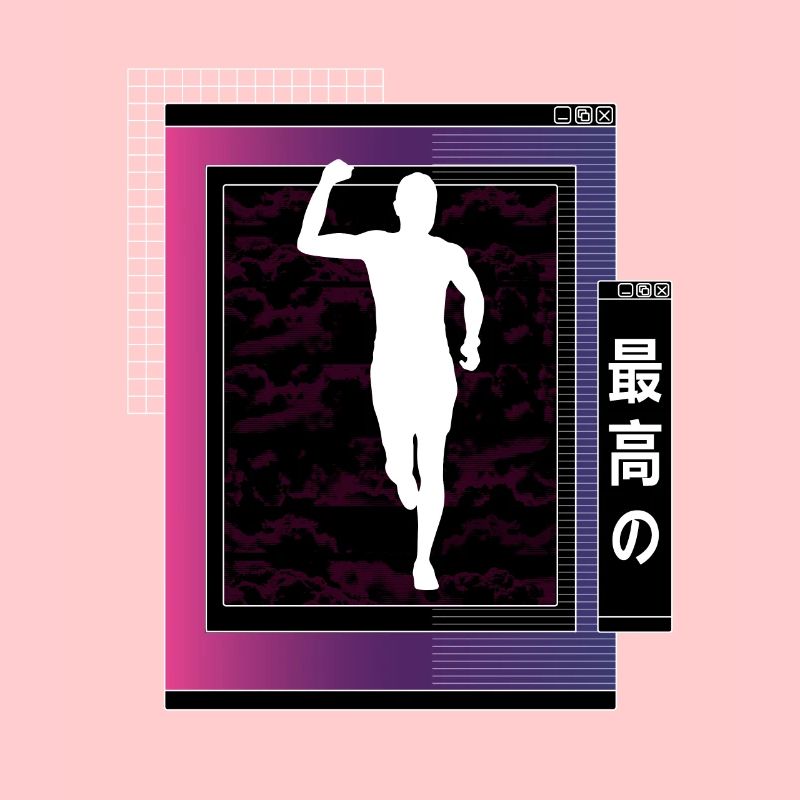 Vaporwave Metaverse Marathon, Trailrunning