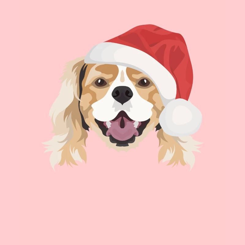 Épagneul King Charles Joyeux Noël