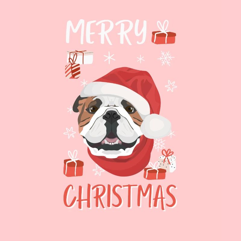 Bouledogue anglais Joyeux Noël