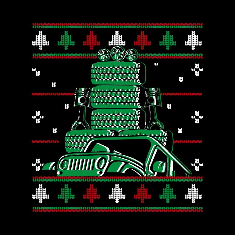 Véhicule tout-terrain Noël Pull moche