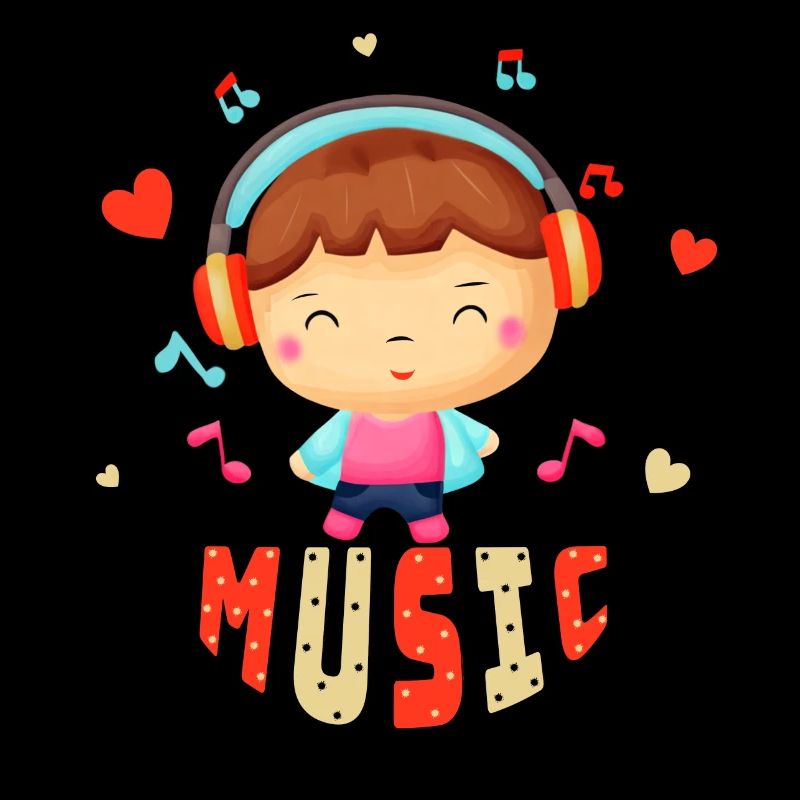 Kleiner Junge mit Musik