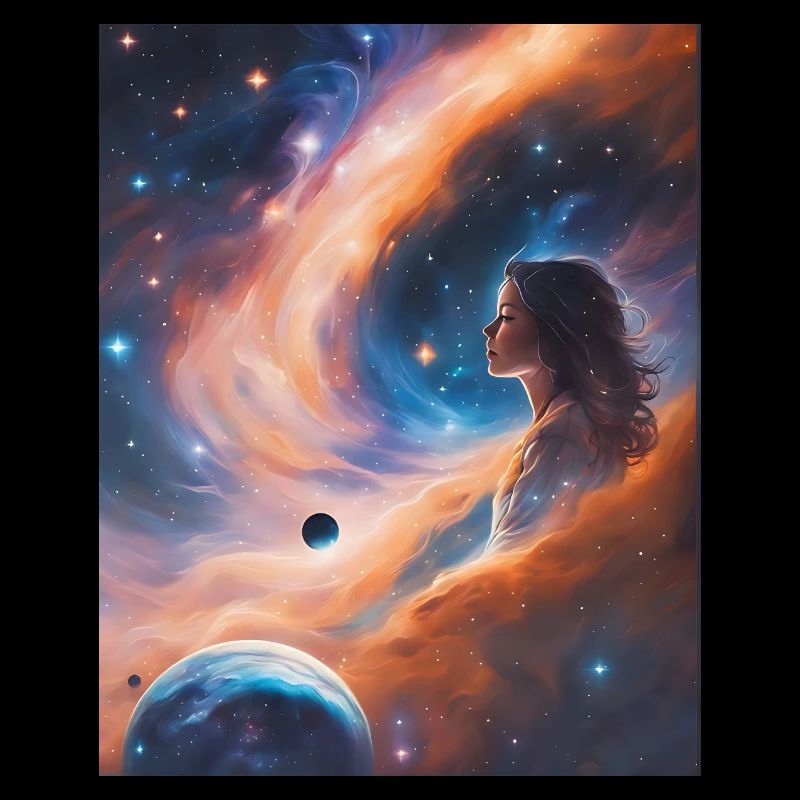 Goddess transcends in stardust