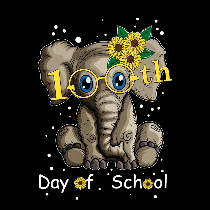 100 Days School Funny Elephant 1 Class Outfit