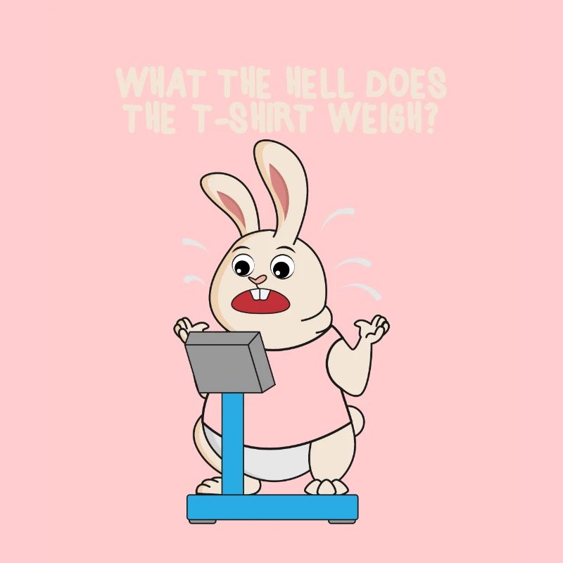 Schwerer Hase auf der Waage Tshirt zu schwer