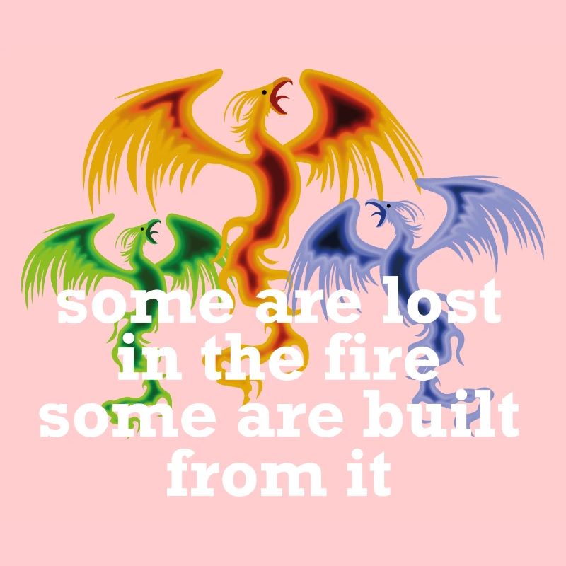 Phönix Feuervögel Feuer Spruch