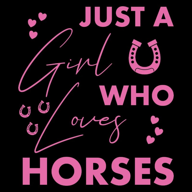 Fille qui aime les chevaux