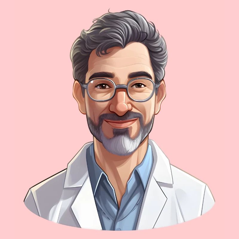 Portrait eines Mannes im Cartoon Stil