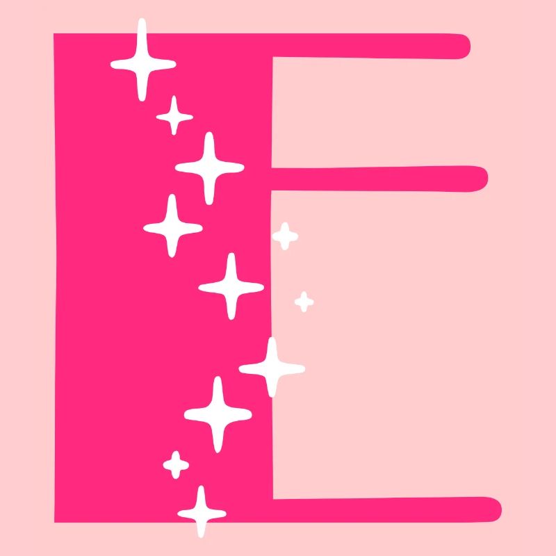 Buchstabe E Glitzer