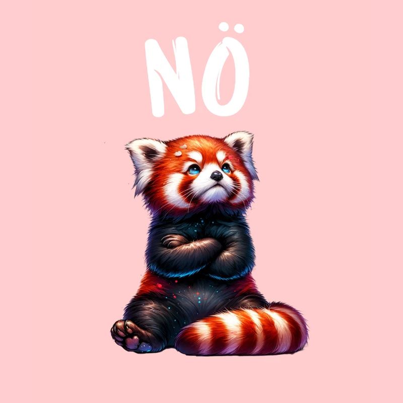Panda roux Drôle Dicton Non, Renard de Feu