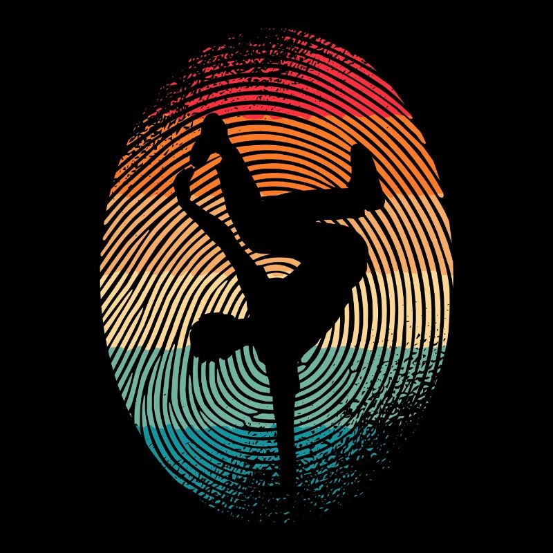 Breakdancer Breakdancing Fingerabdruck Breakdance