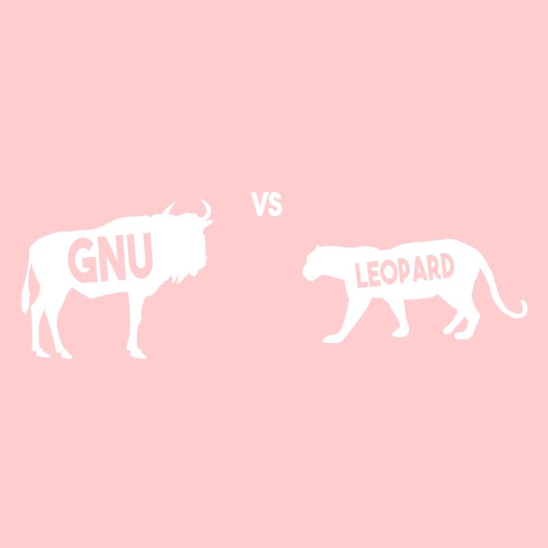 GNU vs Leopard T-Shirt