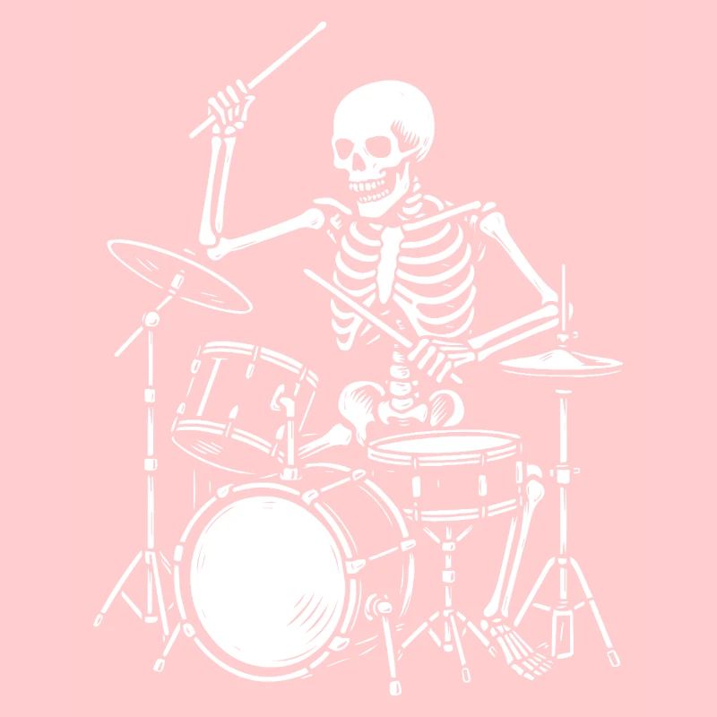 Skeleton Playing the Drums Artwork