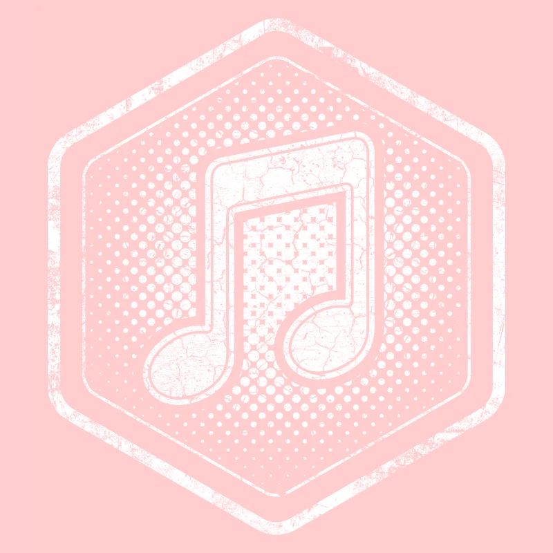 Music note Hexagon logo with cool effect
