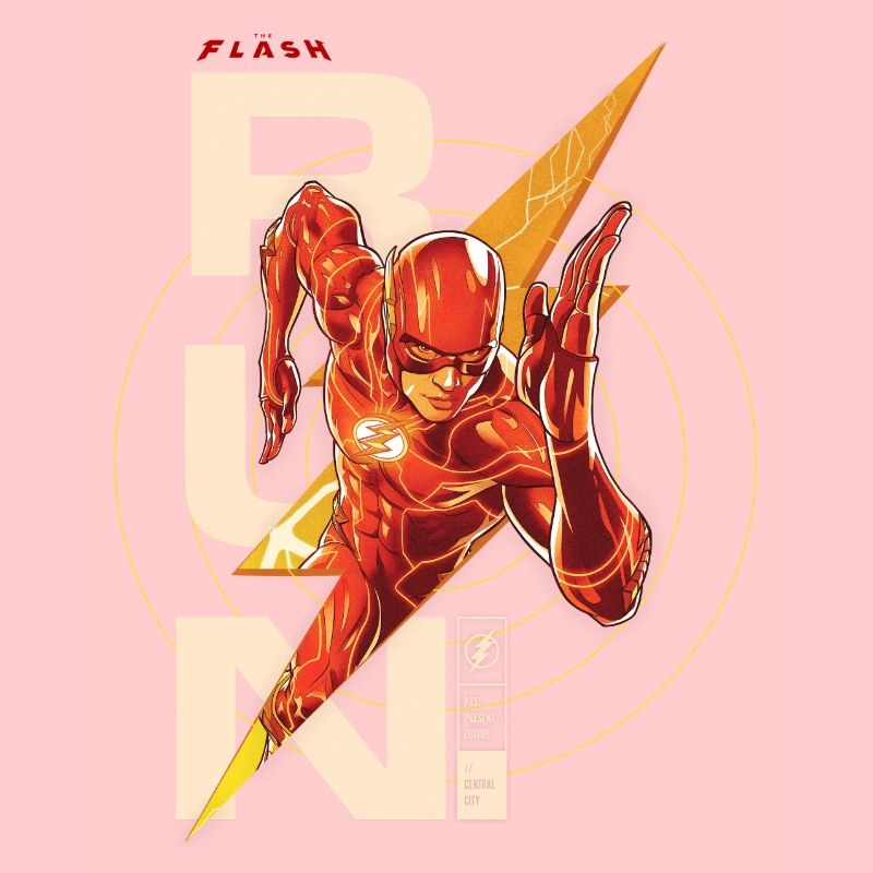 The Flash Schriftzug RUN.