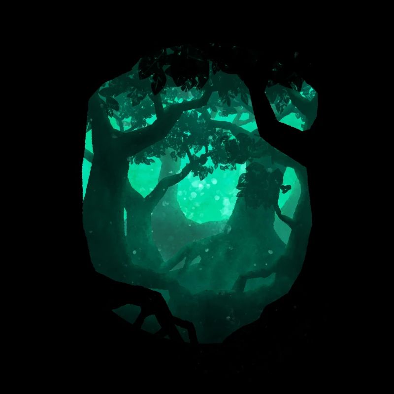 Deep Forest Aquarell Malerei