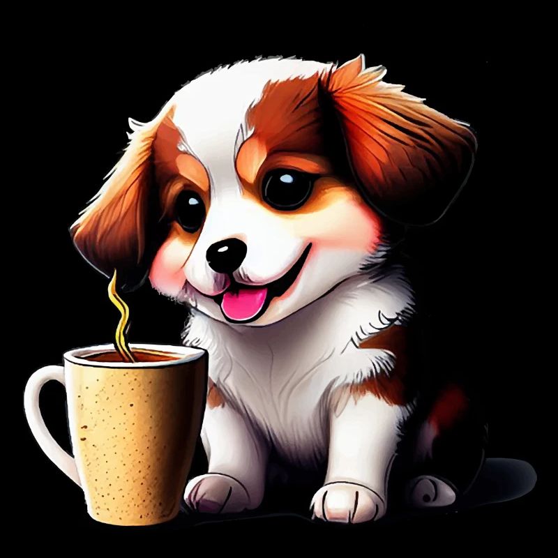 Dog and coffee, what else do you need?