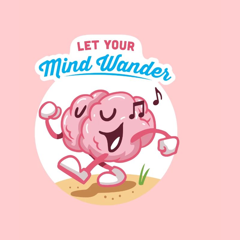 Let your mind wander design for creative head