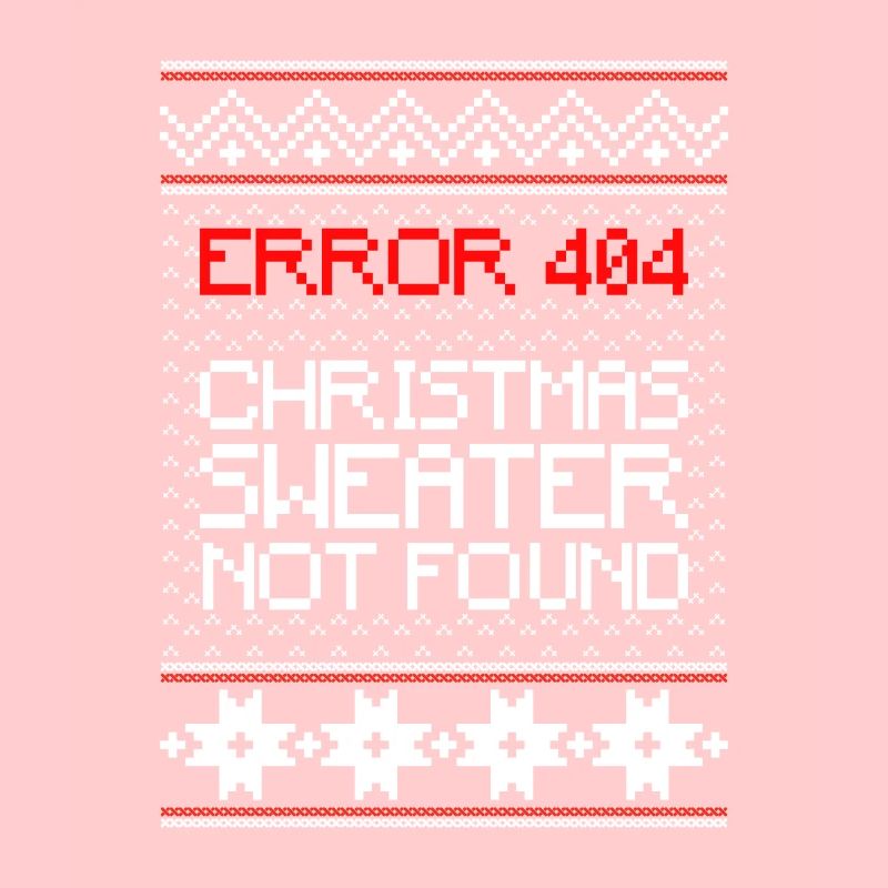 Error 404 Christmas Sweater Not Found Computer