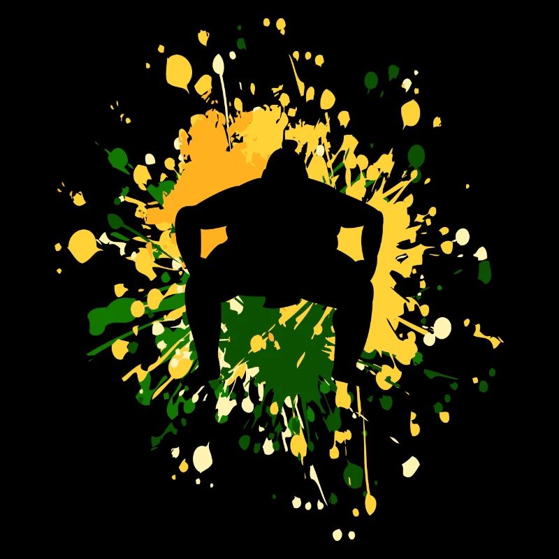Sumo Wrestler Color Splash