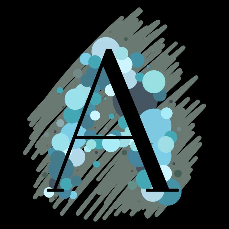 Buchstabe A - türkis