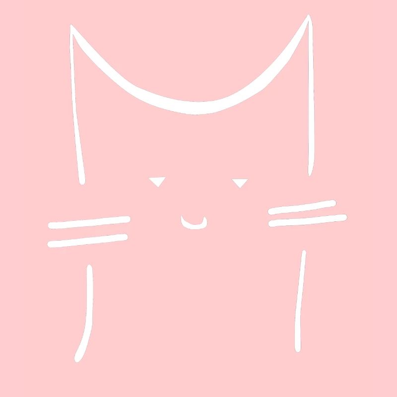 Mignon Mignon Lignes Blanches Chaton Face Chat