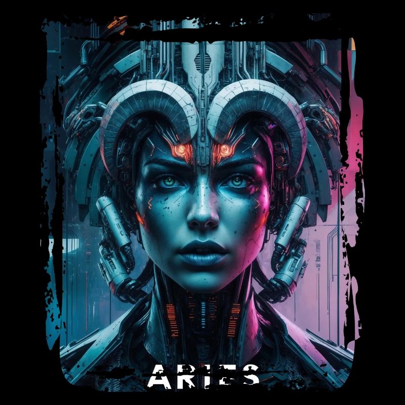 Sternzeichen Widder in der Cyberpunk-Ära Zukunft