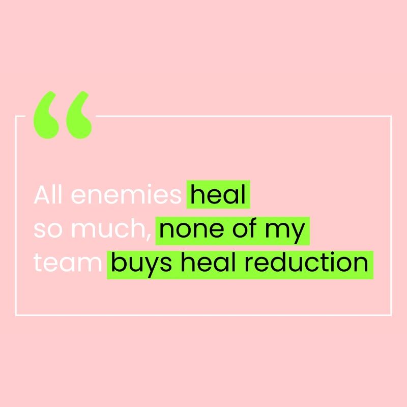 No one buys healing reduction.