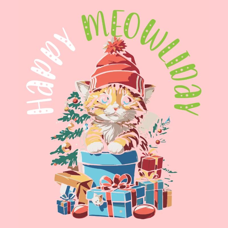 Cat Christmas Holiday Time