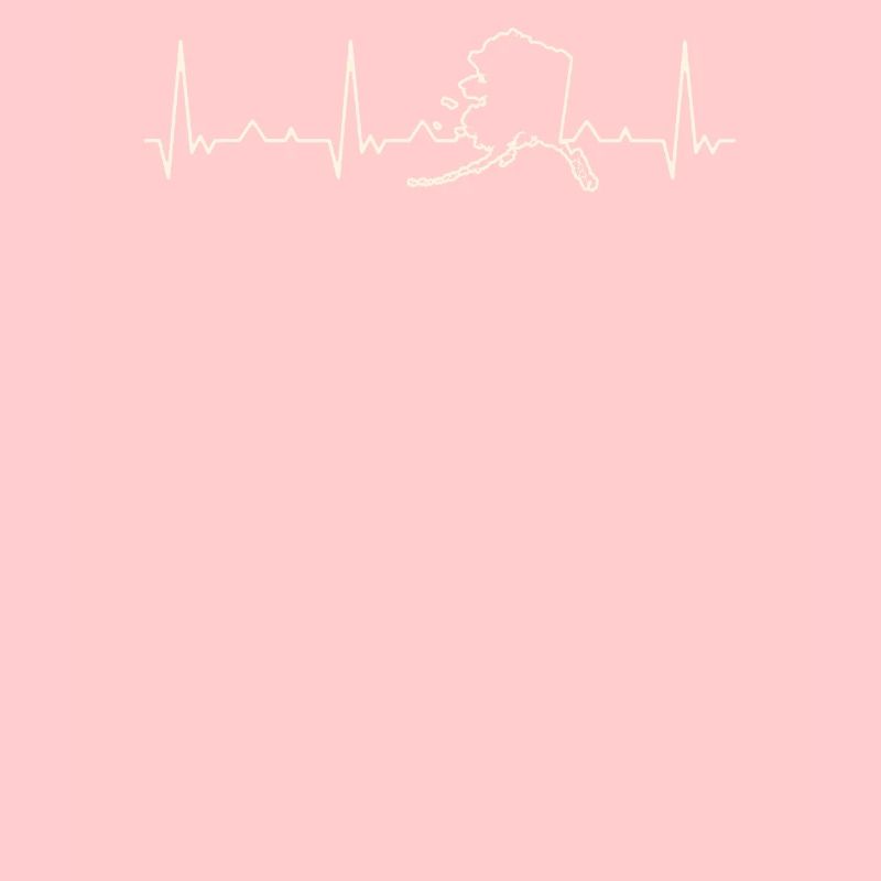 Alaska State USA. Herz. Liebe. Ekg. Impuls.