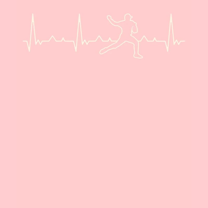 Baseball Pitcher Spieler. Herz. Liebe. Ekg.