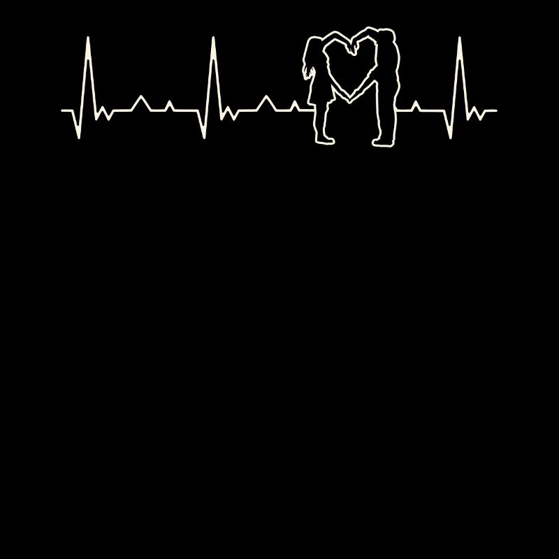 Pareja de amor corazón. Corazón. Amor. Ekg.