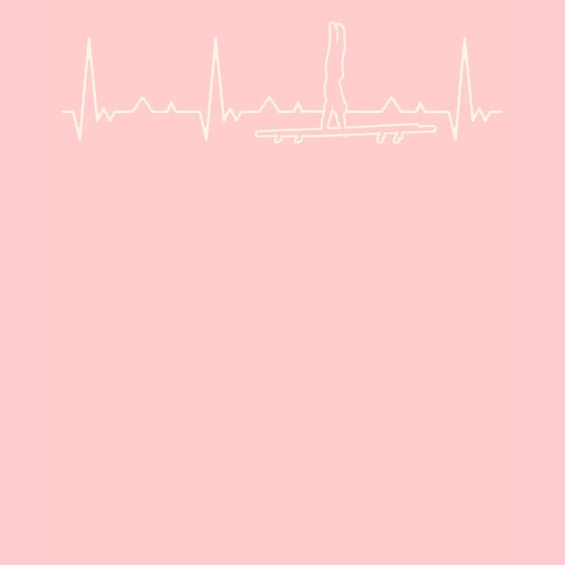 Gymnast Parallel Bar . Heart. Love. EKG. Pulse.