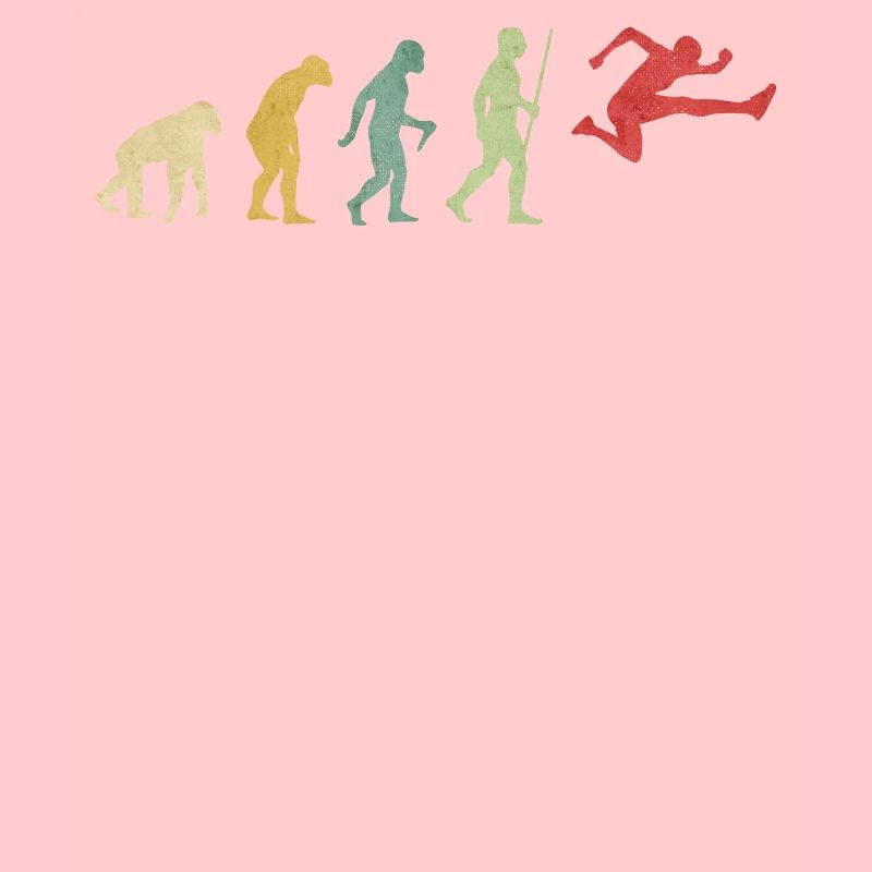 Hurdles Man Running Evolution