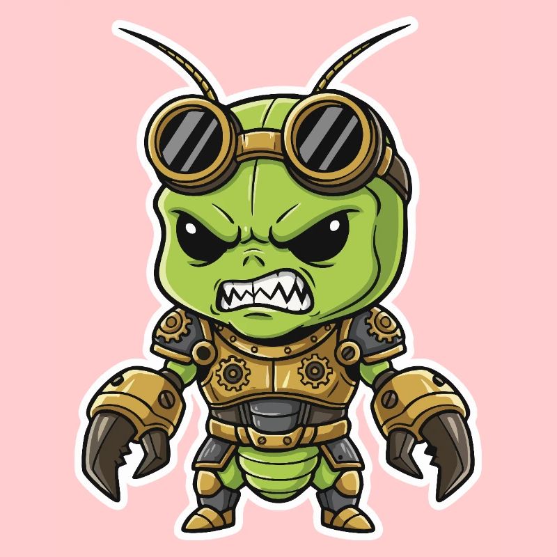 Alien Steampunk Krieger Rüstungsmessing