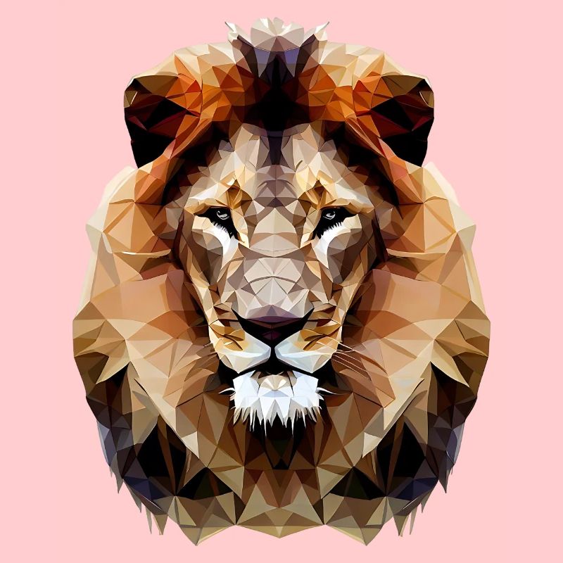 Moderner Polygon Löwe