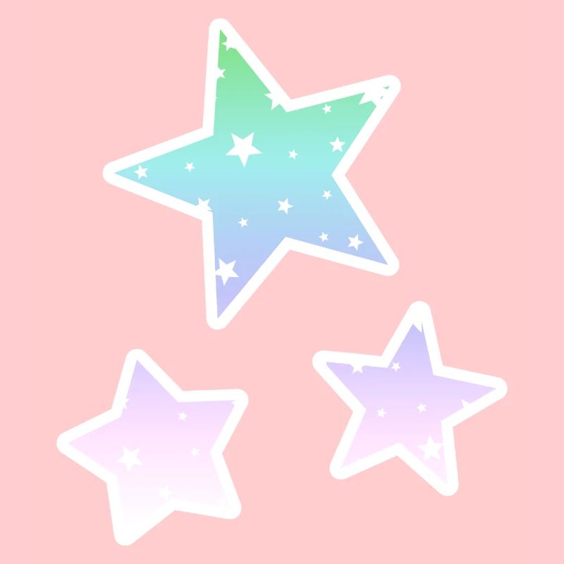 Rainbow stars pastels étoiles arc