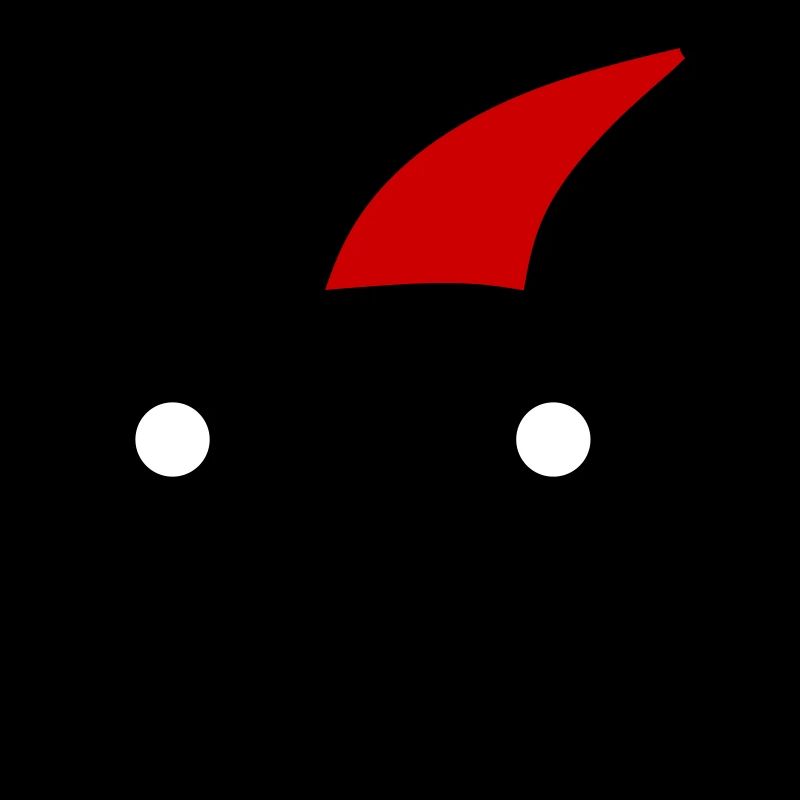 Cute face with a beard and christmas hat