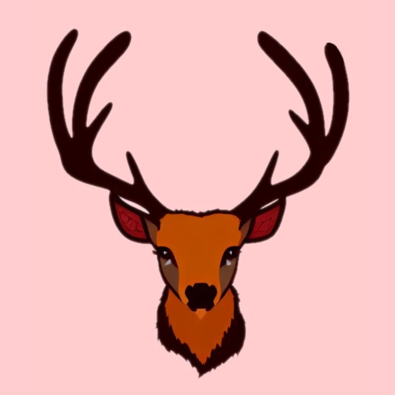 Hirschkopf im Herbst Hirsch Geweih Bock Reh Kitz