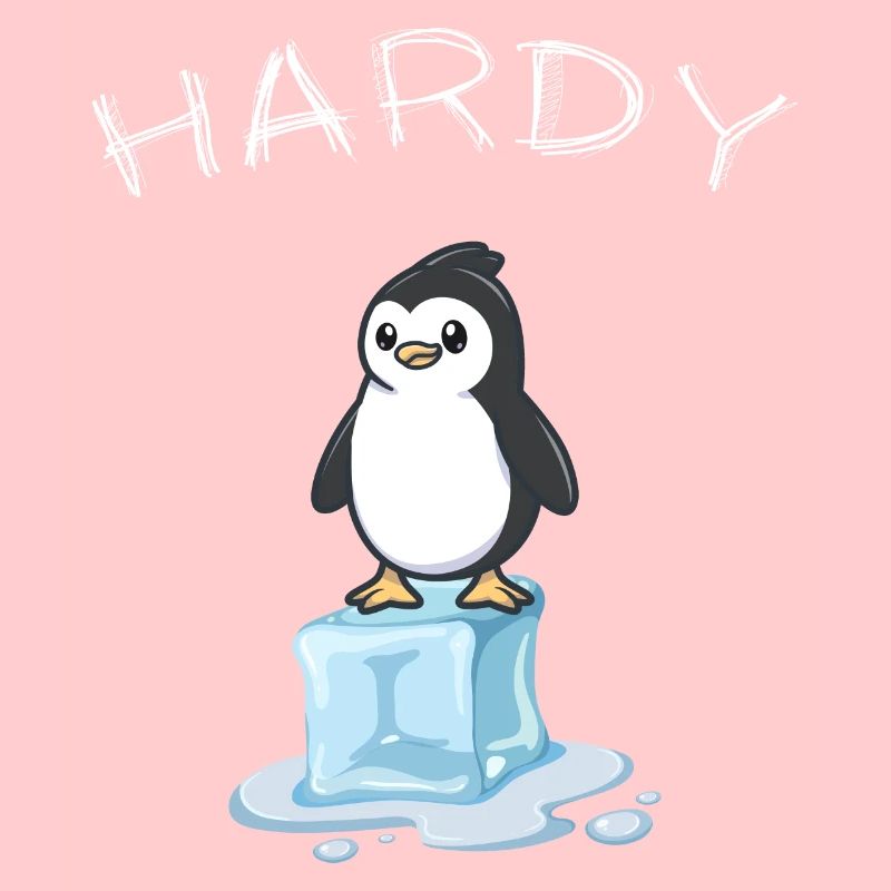 Anbaden Eisbader Winterschwimmer "hardy" Pinguin