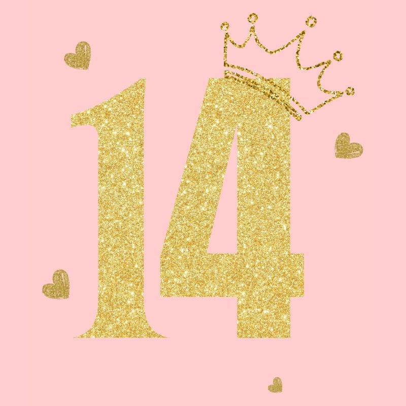 14e anniversaire couronne doré