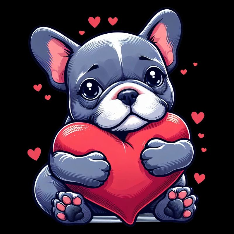 Cadeaux de la Saint-Valentin bouledogue français