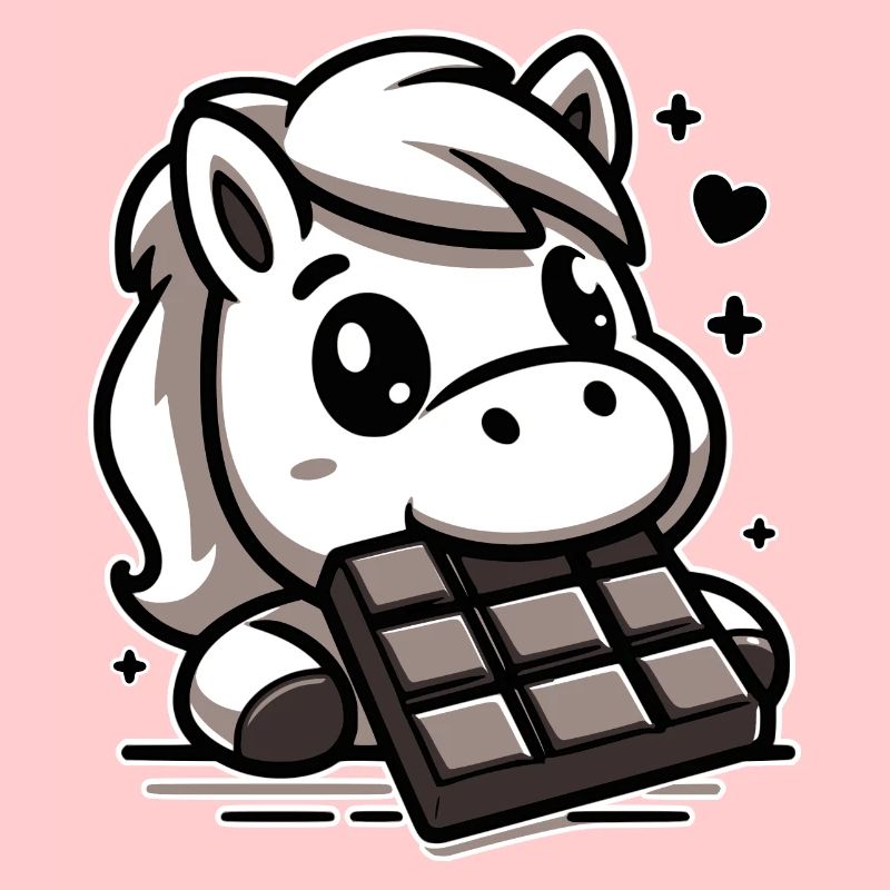 Cheval mignon et chocolat