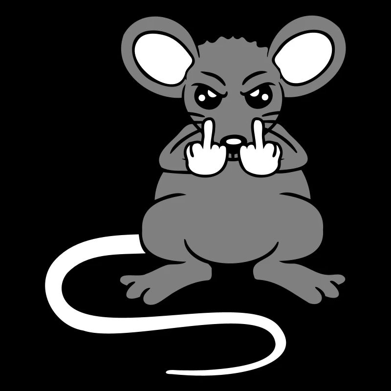 Maus Böse Wütend Frustriert Aggressiv Mittelfinger