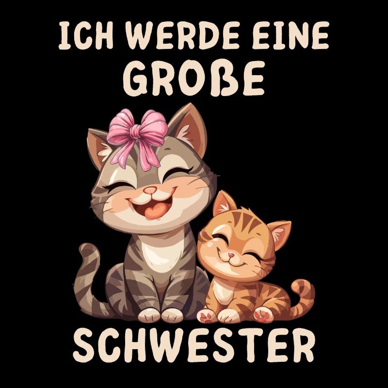 Ich werde eine große Schwester Katze